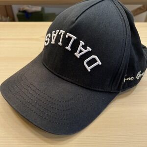 TRUE BRVND Hat Cap Snap Back Mens One Size Black Dallas City Logo Embroidered
